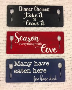 Painted Wooden Kitchen Signs